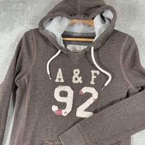 Vintage Y2K Abercrombie Fitch Hoodie Sweatshirt Womens Medium Grunge Pullover